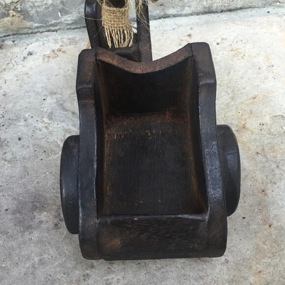 JAVA‎ ISLAND MAN Pulling Cart Hand Crafted Wood Figure Indonesia Primitive - Picture 5 of 7